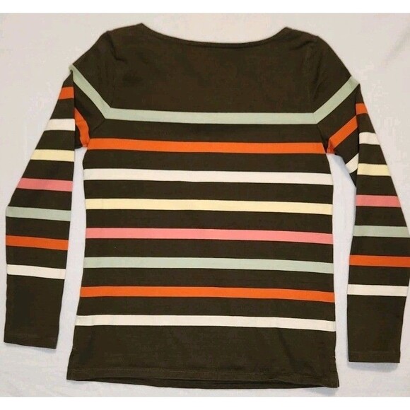 Talbots Pullover Boatneck Long Sleeve Top Petite Size P 100% Cotton - Picture 3 of 8
